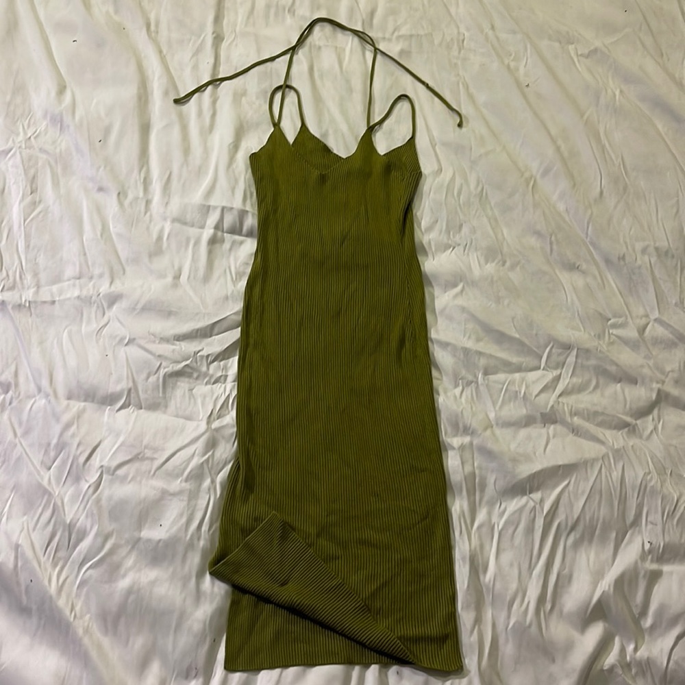 Green Spaghetti Strap Sundress